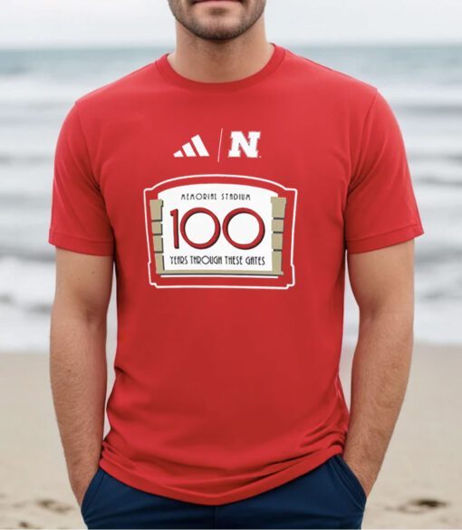 Nebraska Huskers Adidas Memorial Stadium 100th Anniversary Sideline Strategy Fresh Tee Shirt