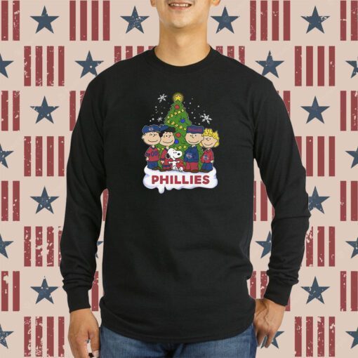 Philadelphia Phillies Snoopy Peanuts Christmas Gift TShirt