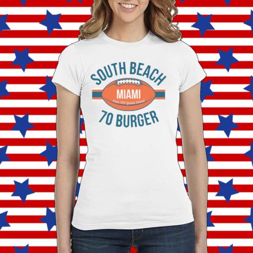 South Beach 70 Burger Miami Football T-Shirt