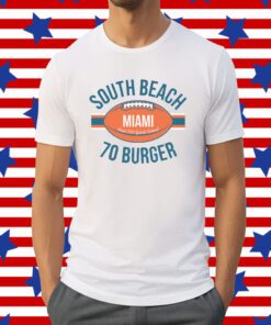 South Beach 70 Burger Miami Football T-Shirt
