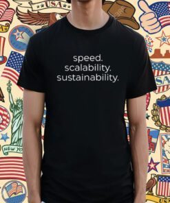 Introducing the Speed Scalability Sustainability Tee Shirt, a revolutionary garment designed to elevate your style while making a positive impact on the environment. This tee shirt is not just your ordinary piece of clothing; it's a statement of your commitment to both fashion and sustainability. Crafted with meticulous attention to detail, this tee shirt boasts a unique blend of high-quality materials that ensure exceptional comfort and durability. The fabric is carefully selected to provide a soft and breathable feel against your skin, making it perfect for all-day wear. Whether you're heading to the office, hitting the gym, or simply lounging around, this tee shirt will keep you feeling fresh and comfortable. But what truly sets the Speed Scalability Sustainability Tee Shirt apart is its innovative design that combines speed, scalability, and sustainability. The shirt features a cutting-edge moisture-wicking technology that swiftly pulls sweat away from your body, keeping you dry and cool even during intense workouts. Say goodbye to uncomfortable, clingy fabrics and hello to a tee shirt that adapts to your active lifestyle. Not only does this tee shirt excel in performance, but it also champions sustainability. We believe in reducing our carbon footprint, which is why this shirt is made from eco-friendly materials. By choosing this tee shirt, you're actively contributing to the preservation of our planet, without compromising on style or quality. The Speed Scalability Sustainability Tee Shirt is more than just a fashion statement; it's a symbol of your commitment to a greener future. With its sleek and modern design, it effortlessly blends into any wardrobe, making it a versatile choice for any occasion. Whether you're dressing up for a night out or dressing down for a casual day, this tee shirt will elevate your style and leave a lasting impression. Invest in the Speed Scalability Sustainability Tee Shirt and experience the perfect fusion of style, performance, and sustainability. Join the movement towards a more eco-conscious lifestyle without sacrificing comfort or fashion. Make a statement, make a difference, and embrace a tee shirt that embodies the values you hold dear.