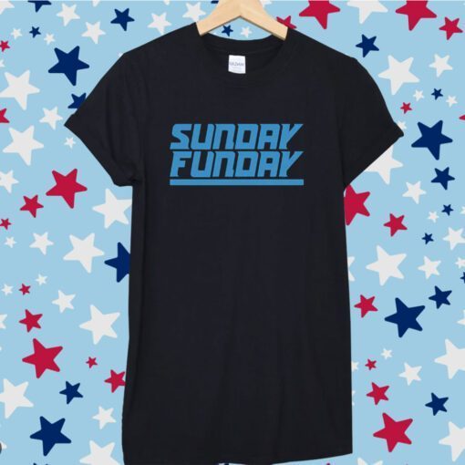 Sunday Funday Detroit Football Tee Shirt