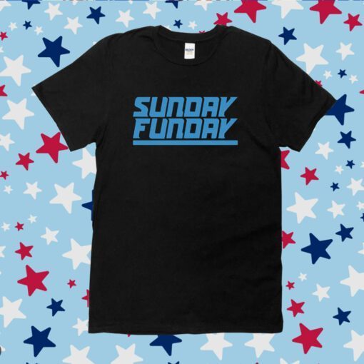 Sunday Funday Detroit Football Tee Shirt