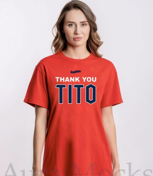 Official Terry Francona Thank You Tito Tee Shirt