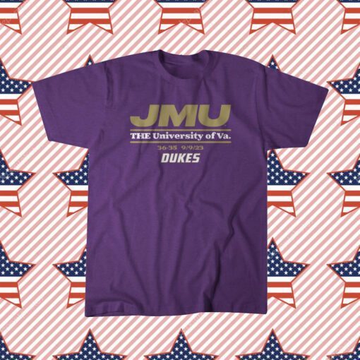 The University of Virginia JMU Football Tee Shirt