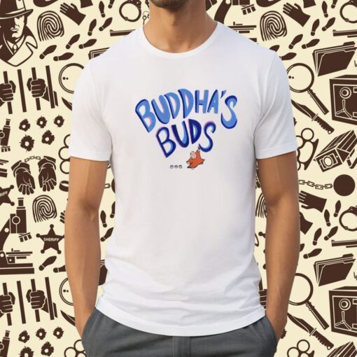 Tommy Smokes Wearing Buddha's Buds Tee Shirt