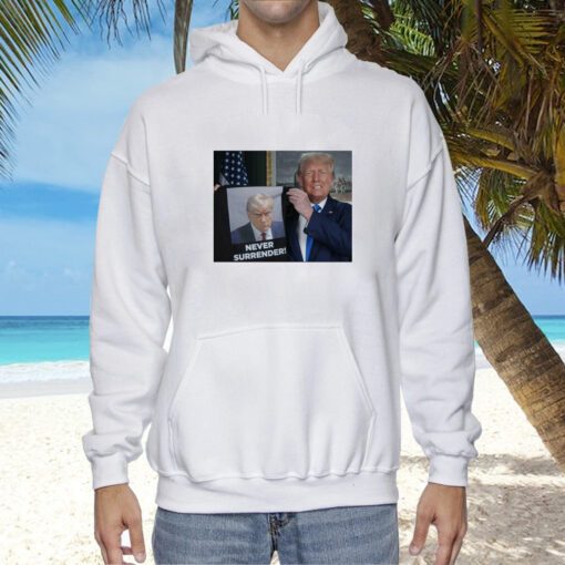 Donald Trump Shows Off Trump Mugshot Never Surrender Tote Bag