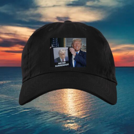 Trump Shows Off Trump Mugshot Never Surrender Cap