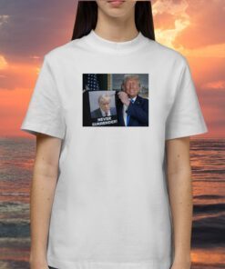 Donald Trump Shows Off Trump Mugshot Never Surrender Hooded T-Shirt