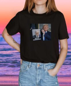 Trump 2024 Shows Off Trump Mugshot Never Surrender Sweatshirts