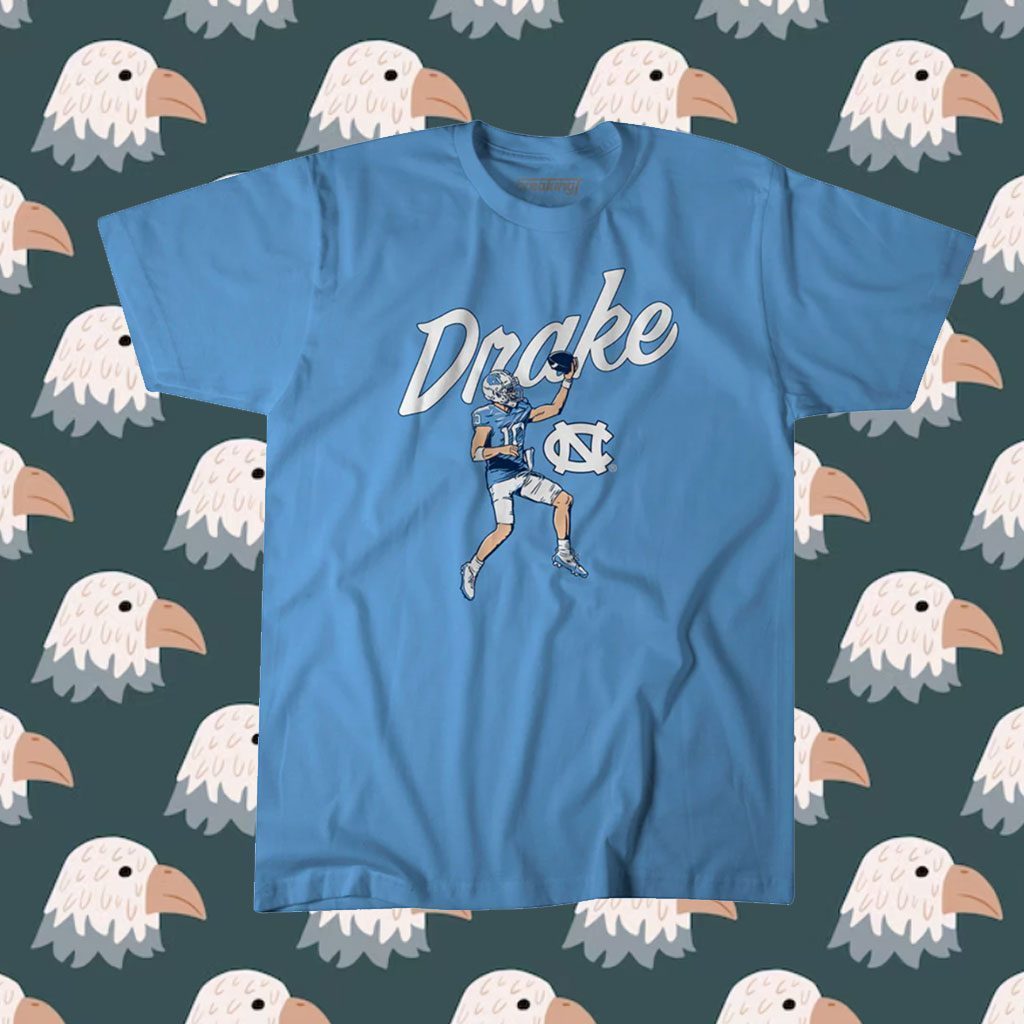 UNC Football Drake Maye Finger Roll Shirt - ReviewsTees