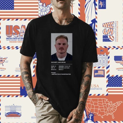 Zachary Lane Bryan Mugshot Tee Shirt