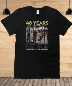48 Years 1976 – 2024 U2 Signature Thank You For The Memories Tee Shirt