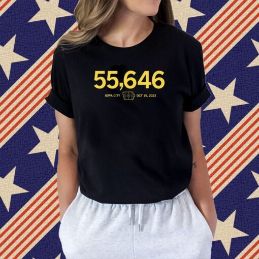 55,646 Iowa City Oct 15 2023 Tee Shirt