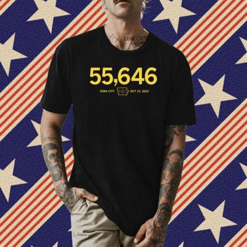 55,646 Iowa City Oct 15 2023 Tee Shirt