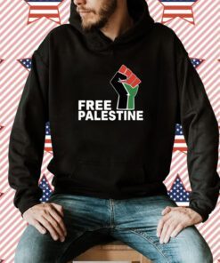 Aleem Iqbal Wearing Free Palestine T-Shirt