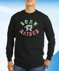 Born X Raised Fuerza Regida Rocker Tee Shirt