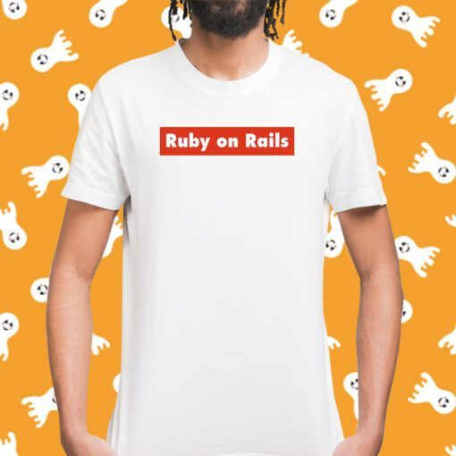 Chris Oliver Wearing Ruby On Rails Tee Shirt