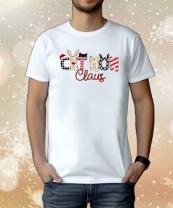 Christmas Cat Mom Claus Tee Shirt