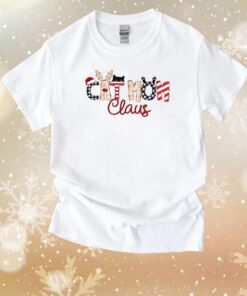 Christmas Cat Mom Claus Tee Shirt