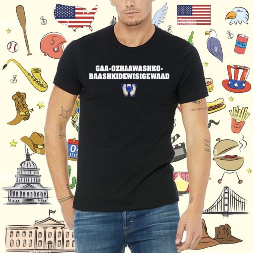 Coach O'shea Wearing Gaa-Ozhaawashko-Baashkidewisigewaad Tee Shirt