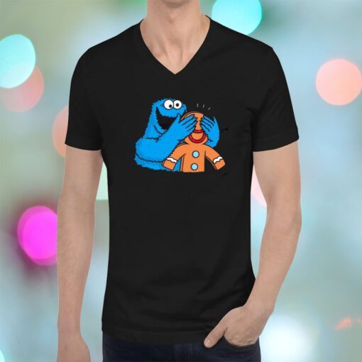 Cookie Monster Blindfold Gingerbread Sunny Tee Shirt