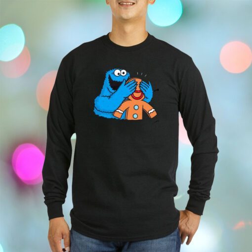 Cookie Monster Blindfold Gingerbread Sunny Tee Shirt