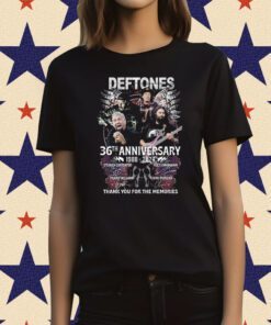 Deftones 36th Anniversary 1988 – 2024 Thank You For The Memories T-Shirt