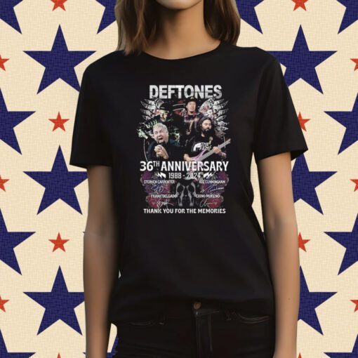 Deftones 36th Anniversary 1988 – 2024 Thank You For The Memories T-Shirt