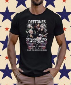 Deftones 36th Anniversary 1988 – 2024 Thank You For The Memories T-Shirt