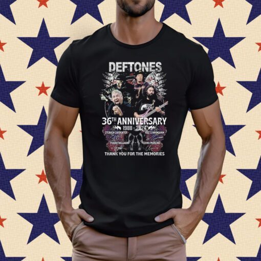 Deftones 36th Anniversary 1988 – 2024 Thank You For The Memories T-Shirt