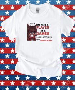 Freya Amari I'm Not A Player Im A Gamer Players Get Chicks I Get Bullied At School Tee Shirt