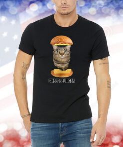 Goofyahhtees Cat Cheeseburger Tee Shirt