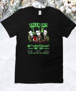 Green Day 38th Anniversary 1989 – 2024 Thank You For The Memories Tee Shirt