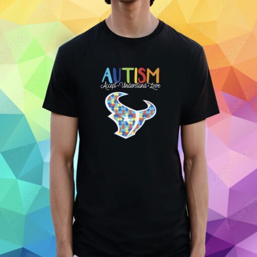 Houston texans NFL autism awareness accept understand love Tee Shirt