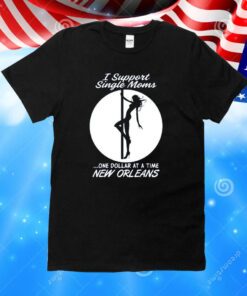 I Support Single Moms One Dollar At A Time New Orleans Tee Shirt