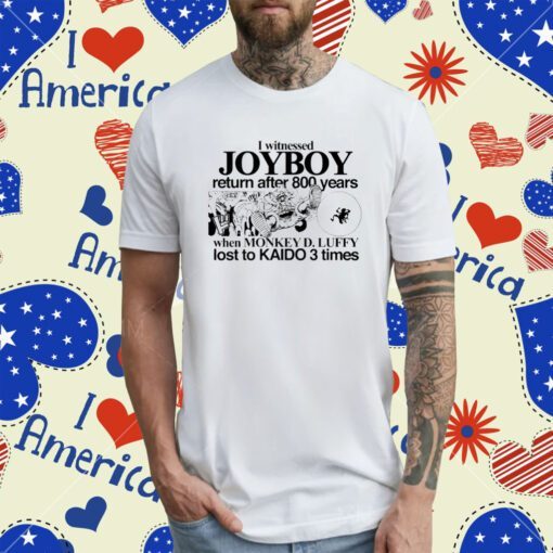 I Witnessed Joyboy Return After 800 Years When Monkey D Luffy Lost To Kaido 3 Times T-Shirt