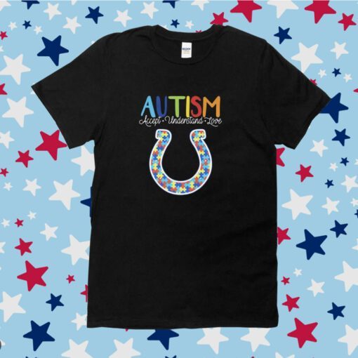 Indianapolis colts NFL autism awareness accept understand love Tee Shirt