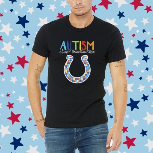 Indianapolis colts NFL autism awareness accept understand love Tee Shirt