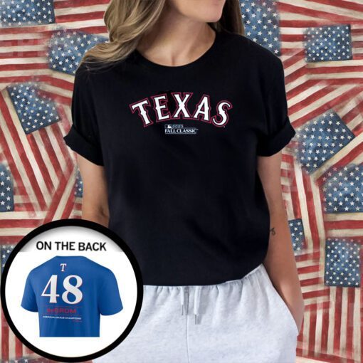 Jacob Degrom Texas Rangers 2023 American League Champions Tee Shirt