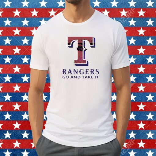 Logo Texas Rangers Go And Take It Tee Shirt