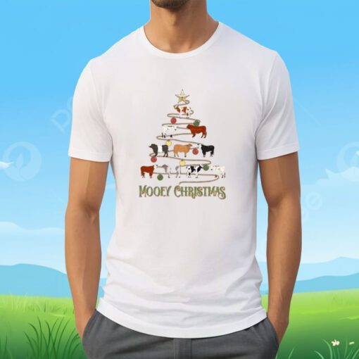 Mooey Christmas Cow Tee Shirt