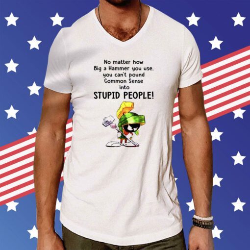 No Matter How Big A Hammer You Use You Can’t Pound Common Sense Into Stupid People T-Shirt