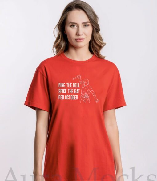 Ring The Bell Spike The Bat Red October Tee Shirt