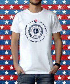 San Diego Wave FC 2023 Shield Champs Circle Tee Shirt