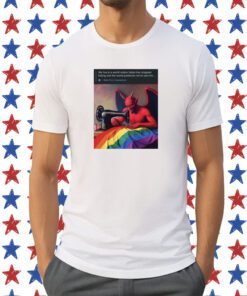 Satan Sewn With The LGBT Flag Tee Shirt