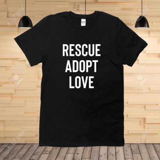 Shira Scott Wearing Rescue Adopt Love Tee Shirt