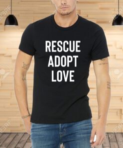 Shira Scott Wearing Rescue Adopt Love Tee Shirt