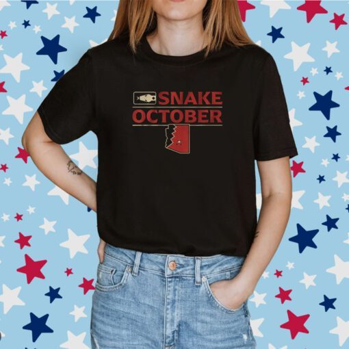 Snake October Arizona Baseball Tee Shirt