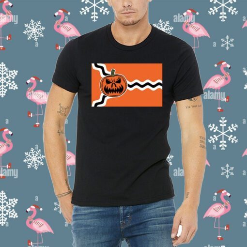 St. Louis Flag Halloween Pumpkin Tee Shirt